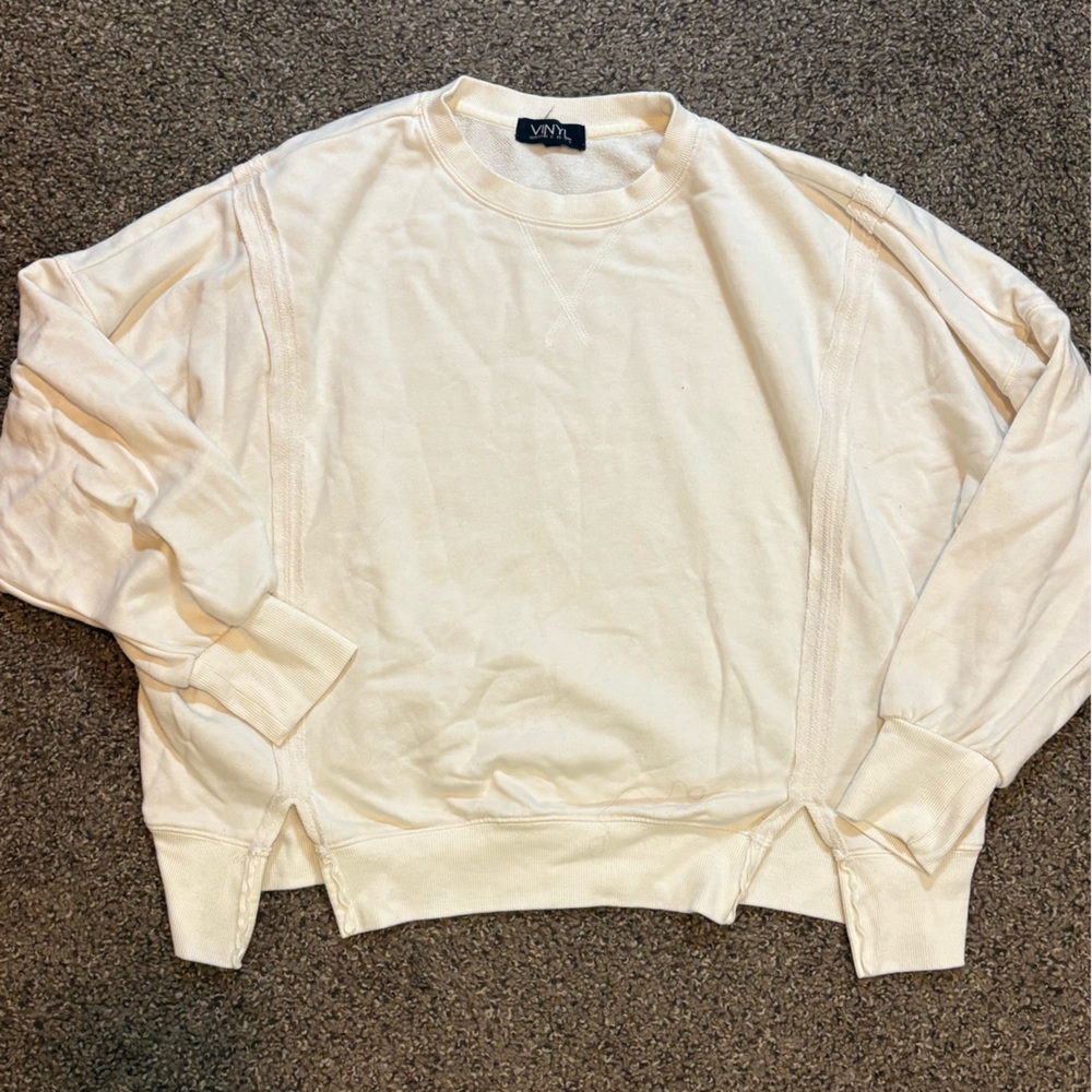 Cream long Sleeve Top
